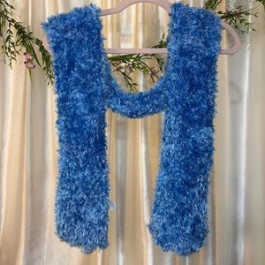 NWT Blue Eyelash Knit Scarf